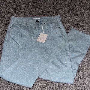 Lauren Conrad Skinny Crop Floral Jeans - 8